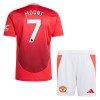 Camisola + Calções Manchester United Mount 7 Criança Equipamento 1ª 24/25